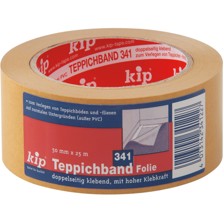 Kip 341-22 tapijttape dubbelzijdig kleven 50mmx25m Kip 341-22 tapijttape dubbelzijdig kleven 50mmx25m