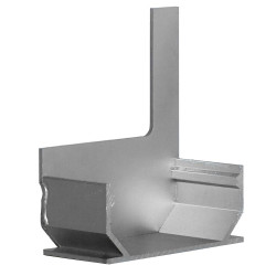 L&S ALU side drain 75 eindstuk gesloten links