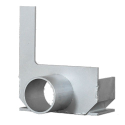 L&S ALU side drain 75 eindstuk + uitloop Ø50 links