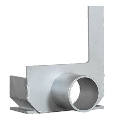 L&S ALU side drain 75 eindstuk + uitloop Ø50 rechts