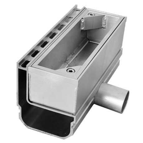 L&S ALU side drain 75 inspectie zijdelinks Ø50 0,25m L&S ALU side drain 75 inspectie zijdelinks Ø50 0,25m