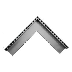 LSDRAIN ALU side drain 75 buitenhoekverbinding