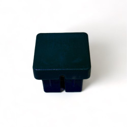 Poort scharnierdop PVC zwart