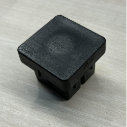 Poort scharnierdop PVC zwart