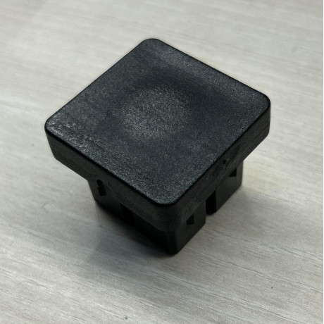 Poort scharnierdop PVC zwart