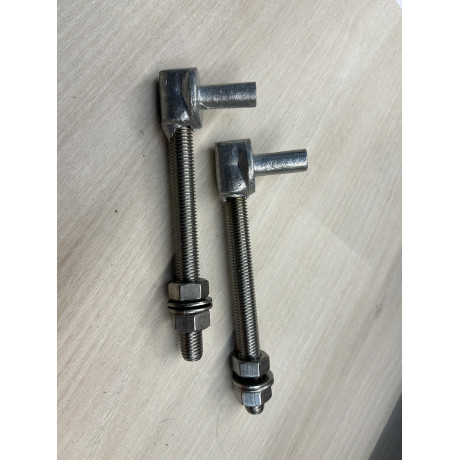 Scharnierset voor dubbele tuinpoort met palen diam.76mm