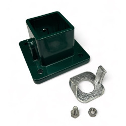 Voetplaat 60/60 inclusief bouten groen