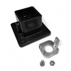 Voetplaat 60/60 inclusief bouten zwart