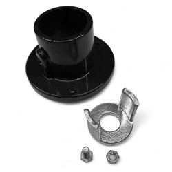 Voetplaat diam.60 inclusief bouten zwart