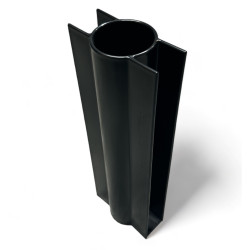 Betonplaathouder PVC diam.60mmx38cm met voetje zwart