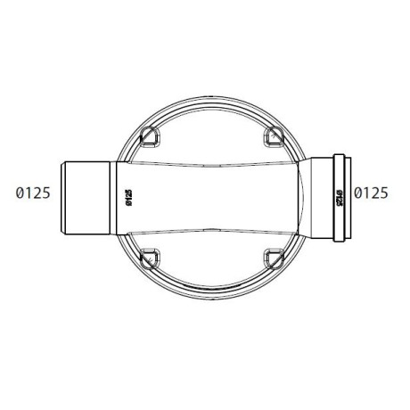 Toezichtsput PE diam. 315 - 2x125mm