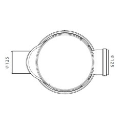 Sifonput PE diam. 315 - 1x125mm/1x125mm