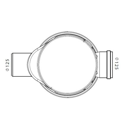 Sifonput PE diam. 315 - 1x125mm/1x125mm