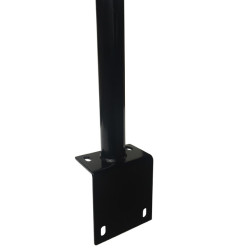 Paal diam.60mm - lengte 180cm zwart met L voor keerwand 