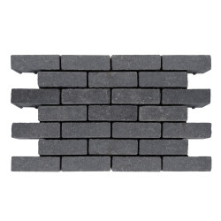 Klinker waterdoorlaatbaar 20x6.5x8 zwart inline (pallet 8,42m²)