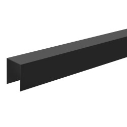 Bovenligger voor H-palen 80/65mmx220cm zwart