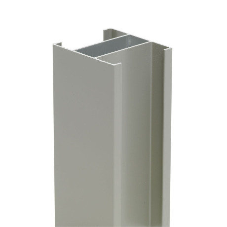 Eindpaal 80/60mmx300cm gleuf van 36mm steengrijs