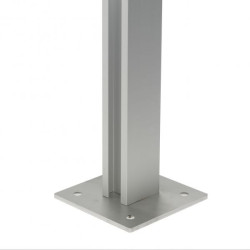 Paalhouder met voet Inox