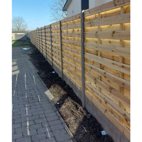 Houten scherm horizontaal H80xB200cm