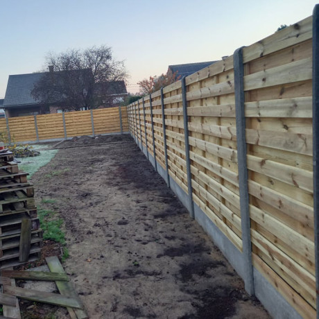 Houten scherm horizontaal H120xB200cm