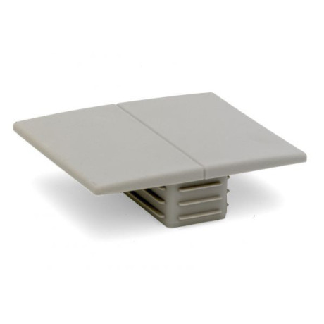 Hoekpaal 80/60mmx300cm gleuf van 36mm steengrijs