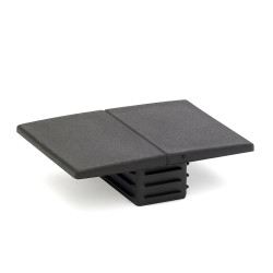 H-paal 80/60mmx300cm gleuf van 36mm zwart