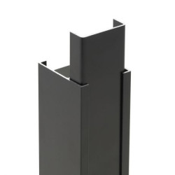 Profiel 210cm voor afdichting gleuf van 36mm zwart