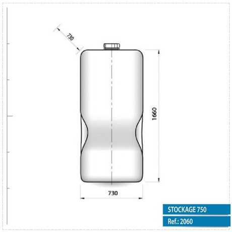 Stockagetank bovengronds 750L Stockagetank bovengronds 750L