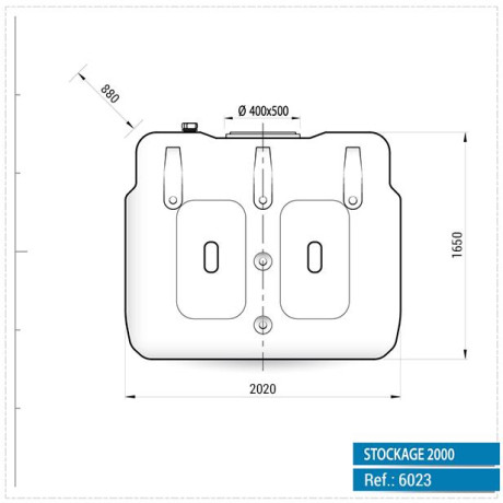Stockagetank bovengronds 2.000L Stockagetank bovengronds 2.000L