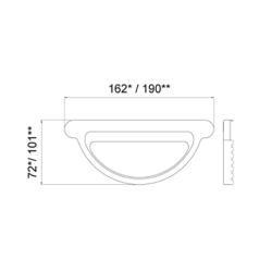 METIGLA n°1 Sluitstuk - RAL9005 zwart mat