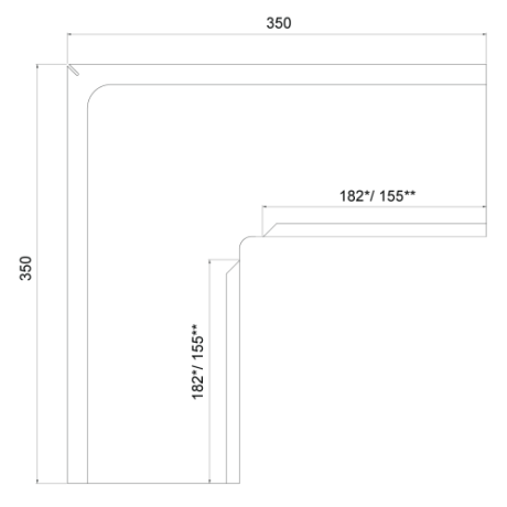 METIGLA n°9 Buitenhoek goot - RAL9005 zwart mat