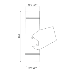 METIGLA n°12 Vertakking - RAL9005 zwart mat