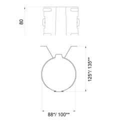 METIGLA n°13 Afvoerhechting - RAL9005 zwart mat