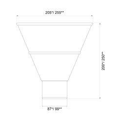 METIGLA n°18 Verzameltrechter - RAL9005 zwart mat