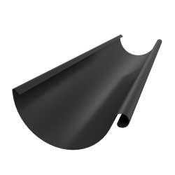 METIGLA n°5 Dakgoot 3m- RAL9005 zwart glanzend