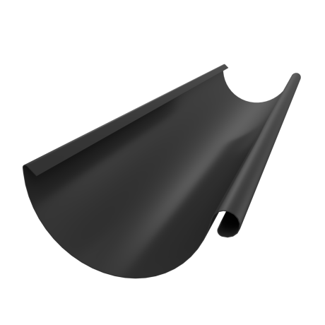 METIGLA n°5 Dakgoot 3m- RAL9005 zwart glanzend