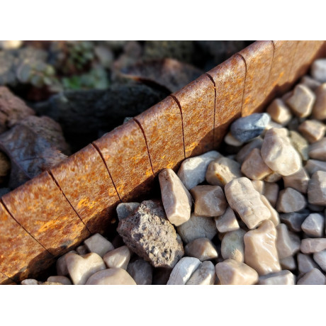 Eccoborder EASYFIX CS 100 L240xH10cm corten (+ 3 pennen & pockets)