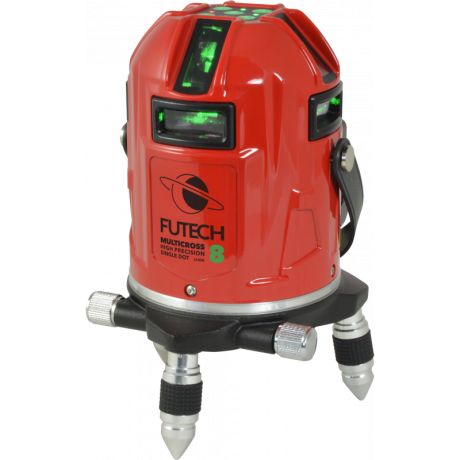FUTECH MC8 HPSD kruislijnlaser Groen + Statief Medium Duty 300cm