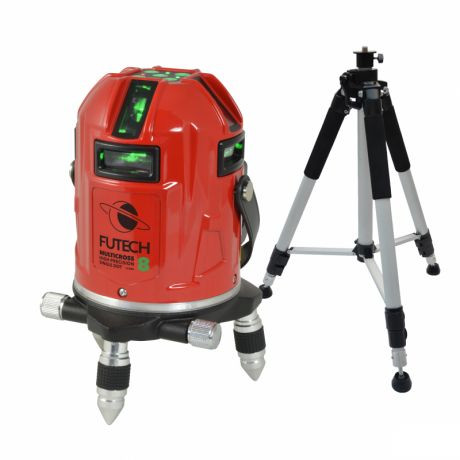 FUTECH MC8 HPSD kruislijnlaser Groen + Statief Medium Duty 300cm