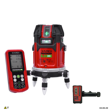 FUTECH Procross kruislijnlaser 8.0 DS Groen + Quattro MM