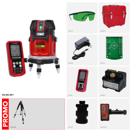 FUTECH Procross kruislijnlaser 8.0 DS Groen + statief 300cm + ontvanger FUTECH Procross kruislijnlaser 8.0 DS Groen + statief 300cm + ontvanger