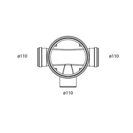 Toezichtsput PE diam. 250 - 3x110mm