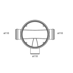 Toezichtsput PE diam. 315 - 2x110mm