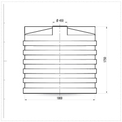 Stockagetank rond bovengronds BASIC 4.000L