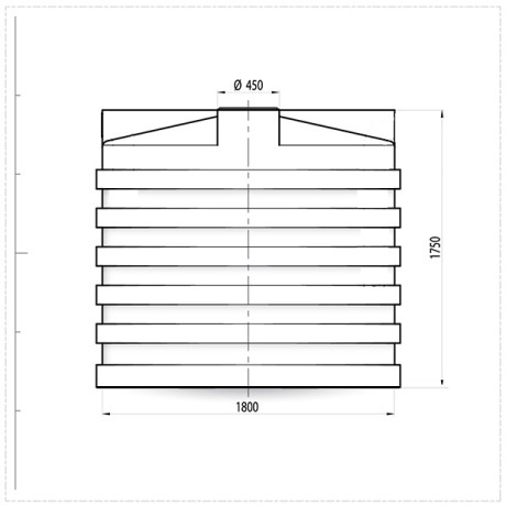 Stockagetank rond bovengronds BASIC 4.000L