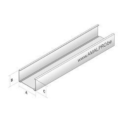Metal stud wand verticaal (C) 100mm - 4 m