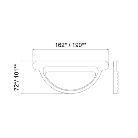 METIGLA n°1 Sluitstuk - RAL7016 antraciet mat