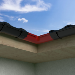 METIGLA n°4 Binnenhoek goot - RAL7016 antraciet mat