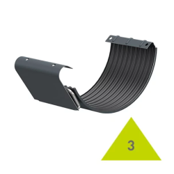 METIGLA n°3 Gootverbinding - RAL7016 antraciet glanzend