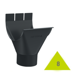 METIGLA n°8 Gootuitloop - RAL7016 antraciet glanzend